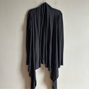Lululemon Sz M Universal Wrap Grey Open Front Cascade Knit Cardigan Sweater